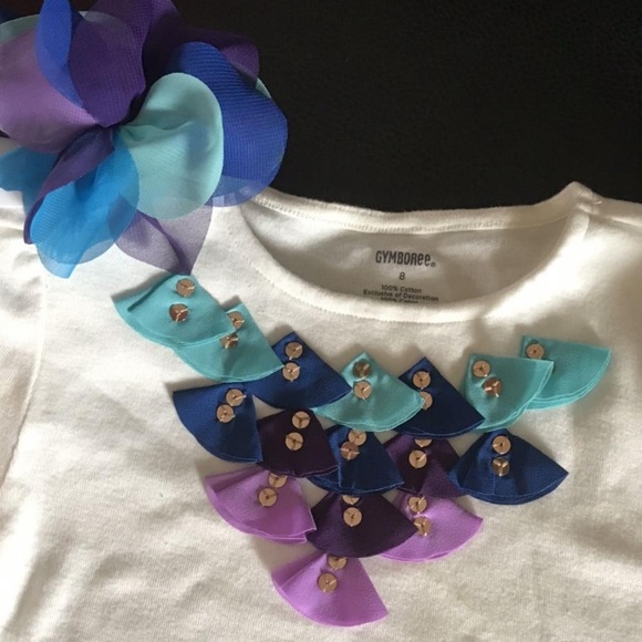 Gymboree Top & Matching Hair Clip - Picture 2 of 3